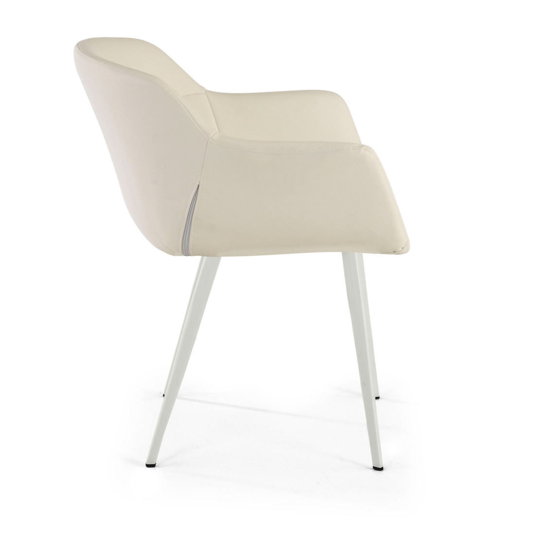 silla confidente blanco anne 4 patas piel sintetica 4