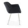 silla confidente negro anne 4 patas piel sintetica 4