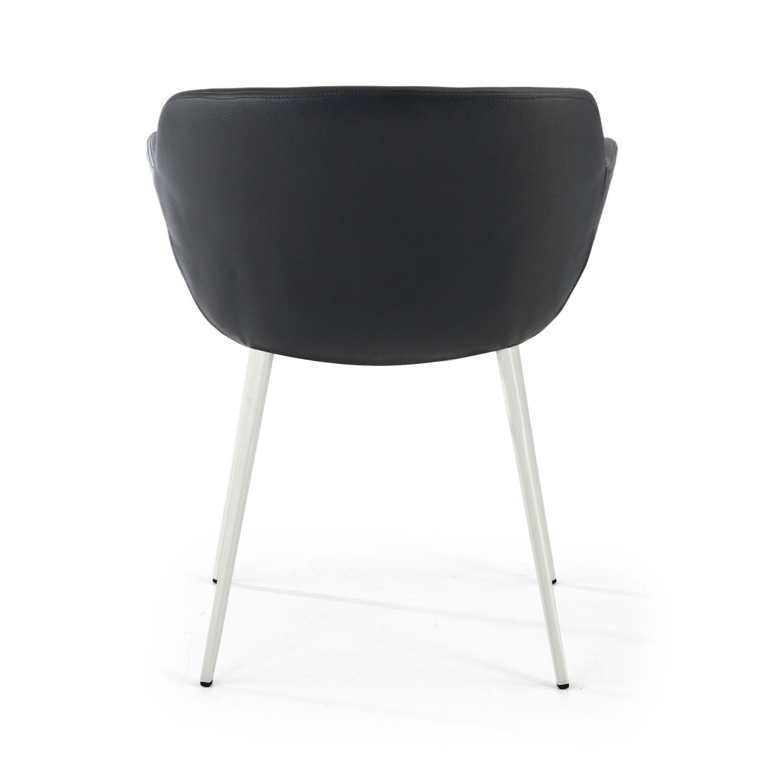 silla confidente negro anne 4 patas piel sintetica 6