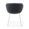 silla confidente negro anne 4 patas piel sintetica 6