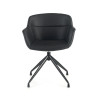 silla confidente negro anne base piramide piel sintetica 3