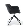 silla confidente negro anne base piramide piel sintetica 5