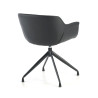 silla confidente negro anne base piramide piel sintetica 6