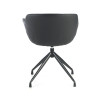silla confidente negro anne base piramide piel sintetica 7