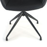 silla confidente negro anne base piramide piel sintetica 8
