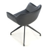 silla confidente negro anne base piramide piel sintetica 4