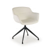 Silla confidente Anne, Giratoria Asiento Ecopiel - BLANCO