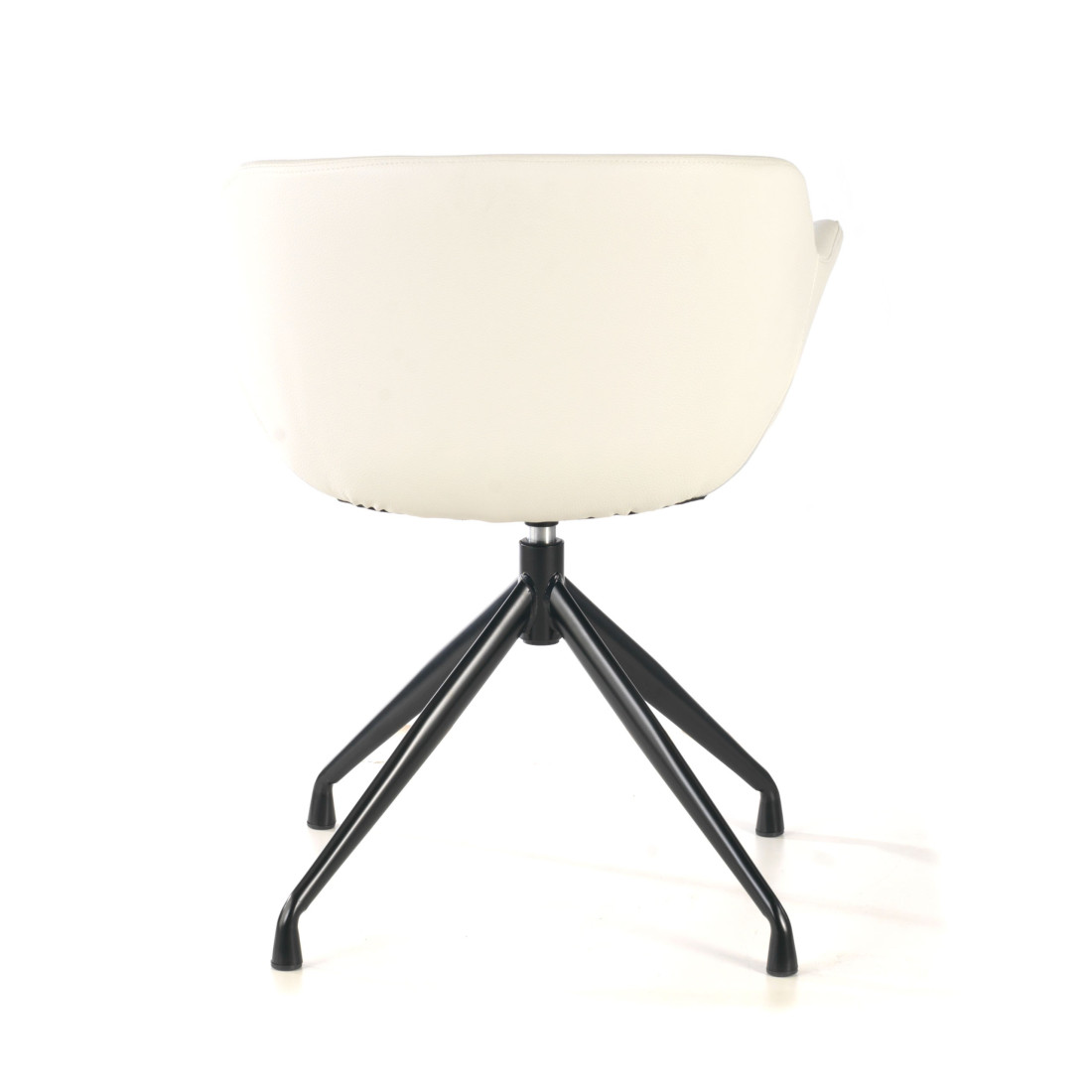 silla confidente blanco anne base piramide piel sintetica 4