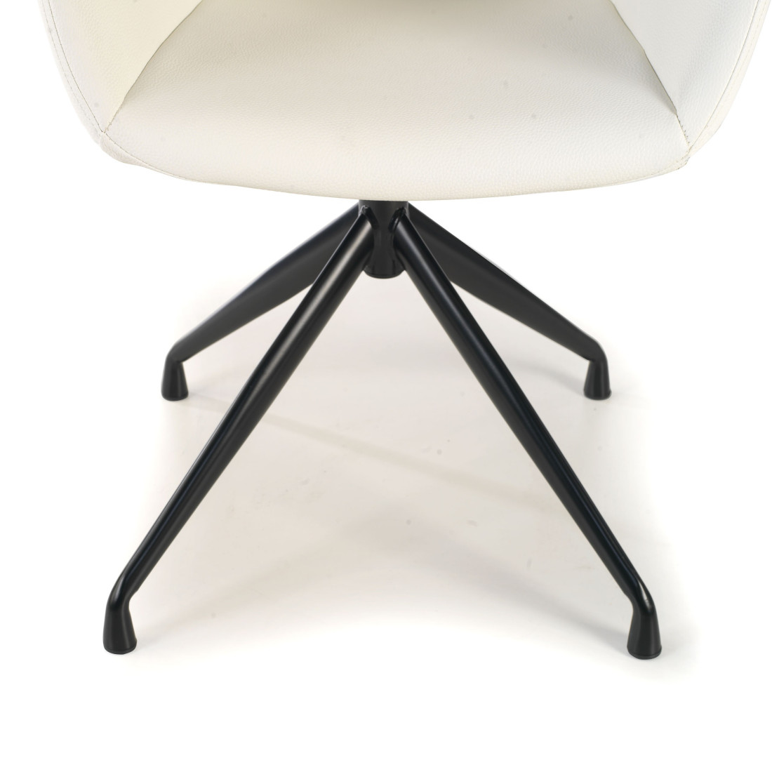 silla confidente blanco anne base piramide piel sintetica 8