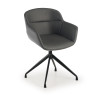 Silla confidente Anne, Giratoria Asiento Ecopiel - Gris