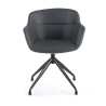 silla confidente gris anne base piramide piel sintetica 2