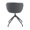 silla confidente gris anne base piramide piel sintetica 4