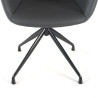 silla confidente gris anne base piramide piel sintetica 7