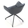 silla confidente gris anne base piramide piel sintetica 3
