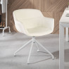 silla confidente blanco anne base piramide piel sintetica 2