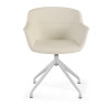 silla confidente blanco anne base piramide piel sintetica 3