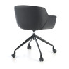 silla confidente negro anne con ruedas piel sintetica 4
