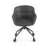 silla confidente gris anne con ruedas piel sintetica 2