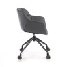 silla confidente gris anne con ruedas piel sintetica 5