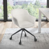 silla confidente blanco anne con ruedas piel sintetica 2