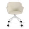 silla confidente blanco anne con ruedas piel sintetica 3