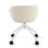 silla confidente blanco anne con ruedas piel sintetica 6