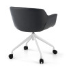 silla confidente negro anne con ruedas piel sintetica 5