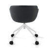 silla confidente negro anne con ruedas piel sintetica 6