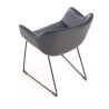 silla confidente negro anne patin piel sintetica 4