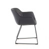 silla confidente negro anne patin piel sintetica 6