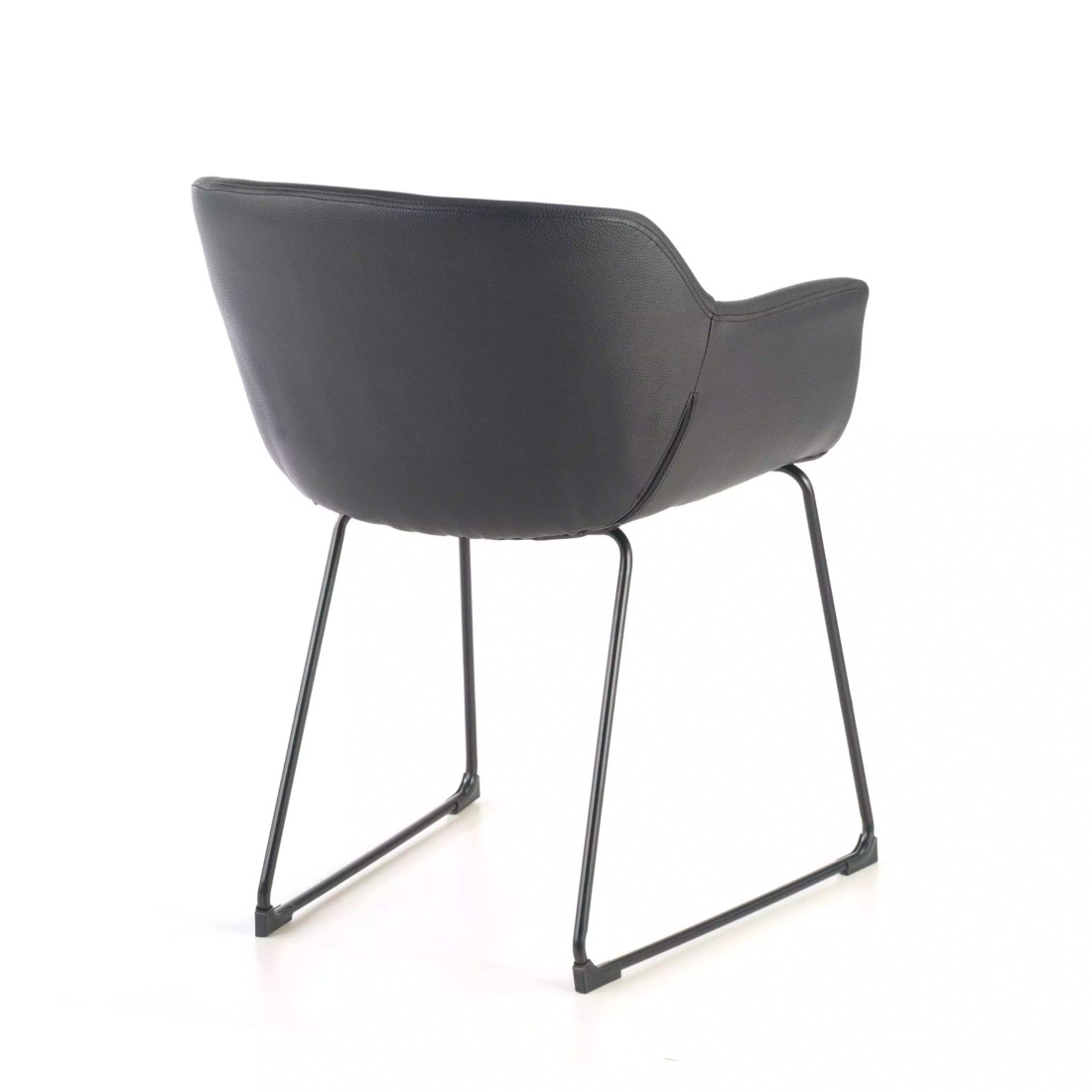 silla confidente negro anne patin piel sintetica 7