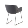 silla confidente negro anne patin piel sintetica 7