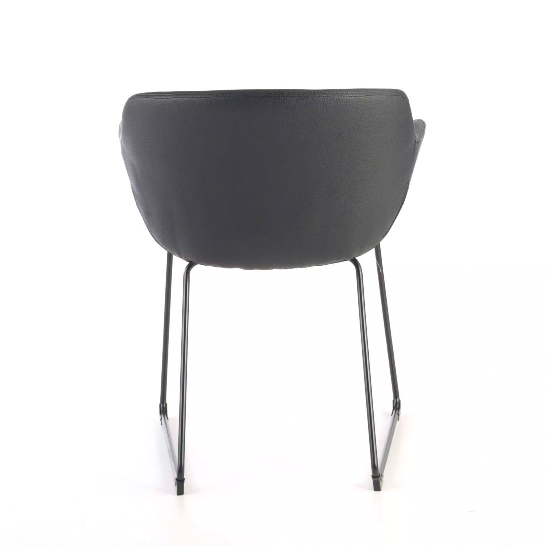 silla confidente negro anne patin piel sintetica 8