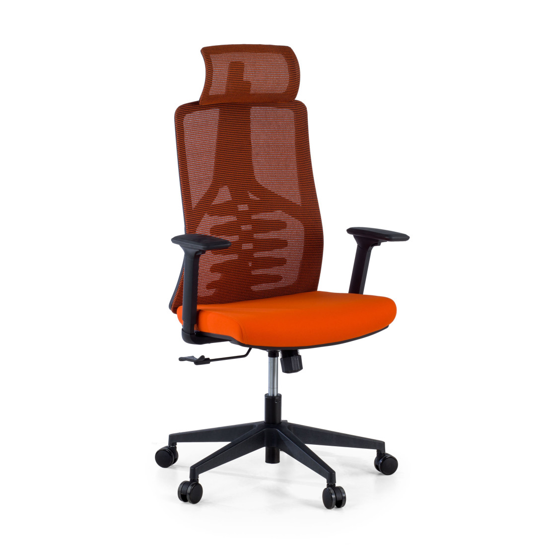 silla ergonomica naranja tekno malla 1