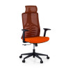 Silla de oficina Tekno, respaldo ergonómico, mecanismo sincronizado - Naranja