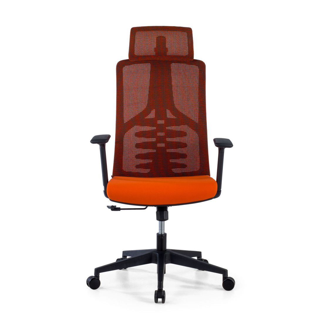 silla ergonomica naranja tekno malla 3