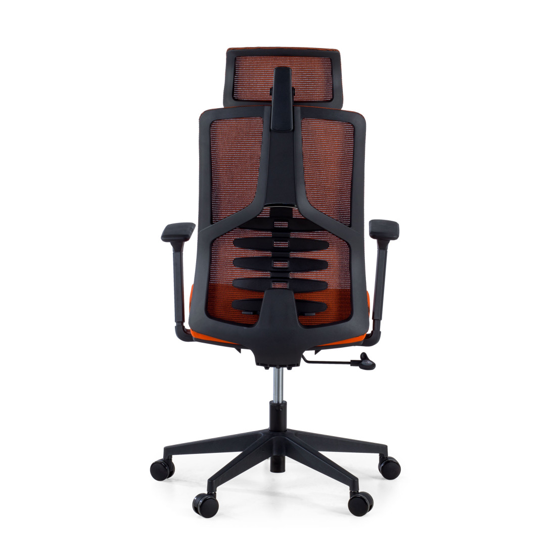 silla ergonomica naranja tekno malla 7