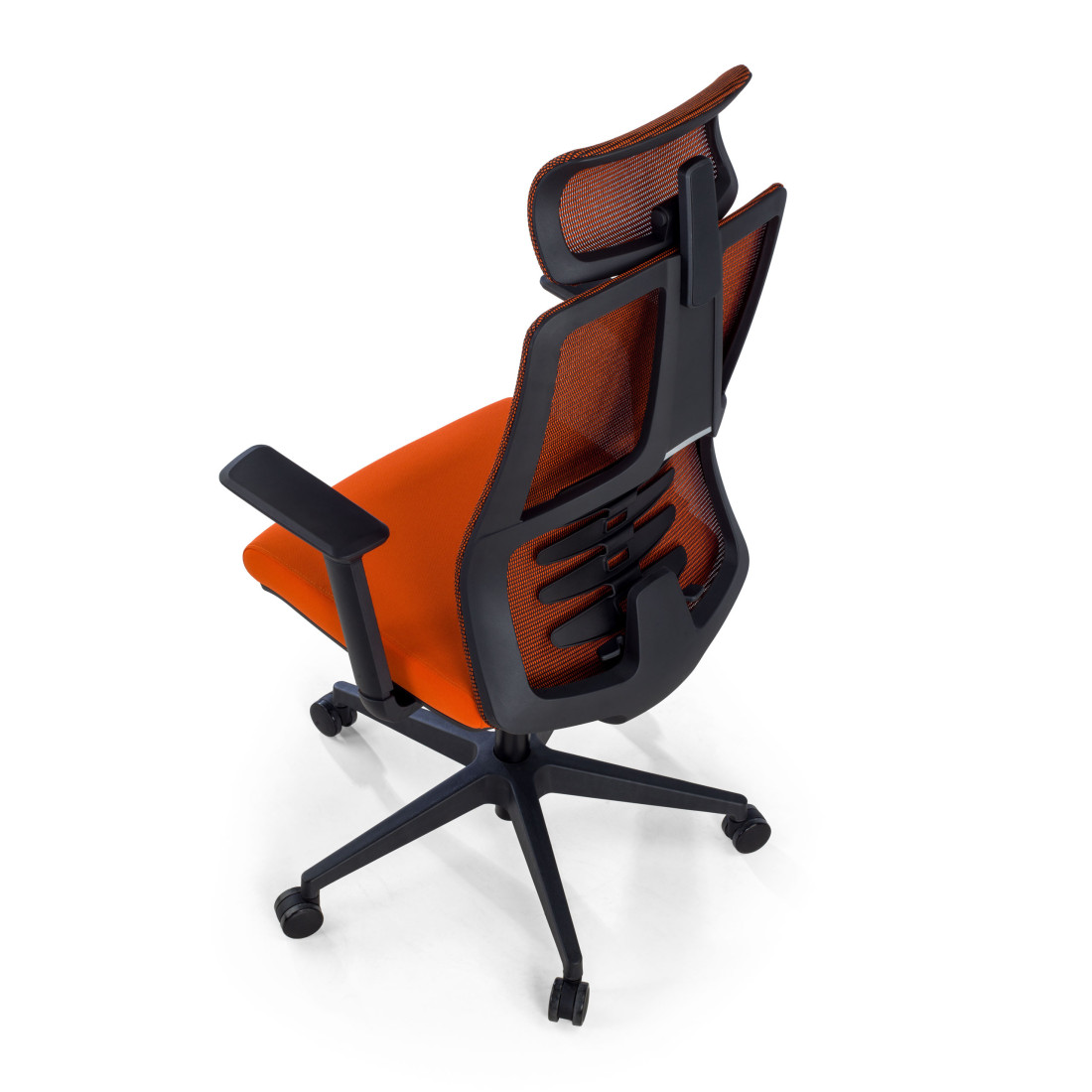 silla ergonomica naranja tekno malla 8