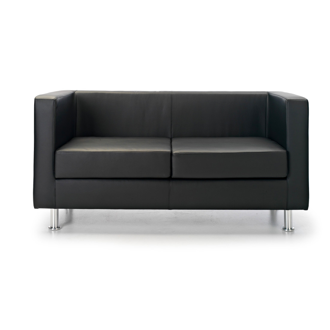 sofa para oficina negro dresden 2 plazas 3