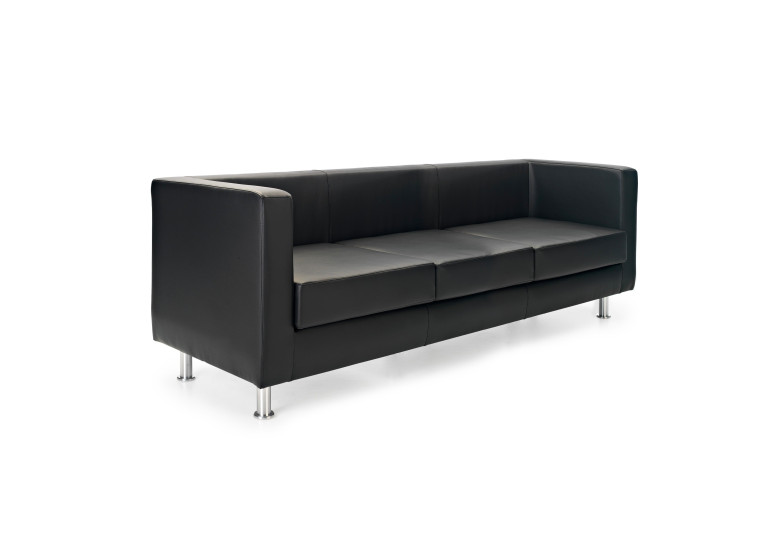 Sofa de recepción Dresden 3 plazas - negro