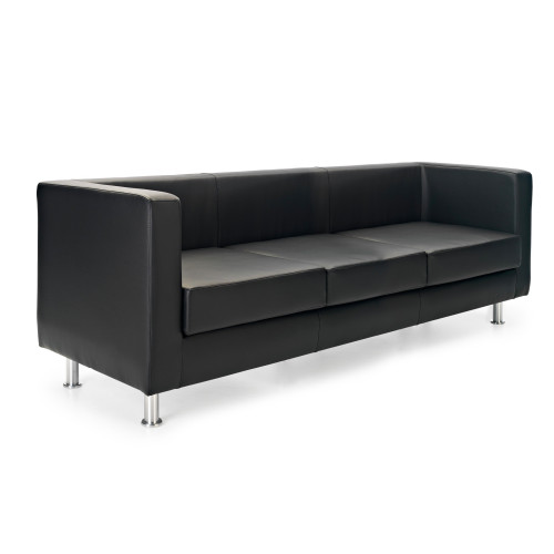 Sofa de recepción Dresden 3 plazas - NEGRO