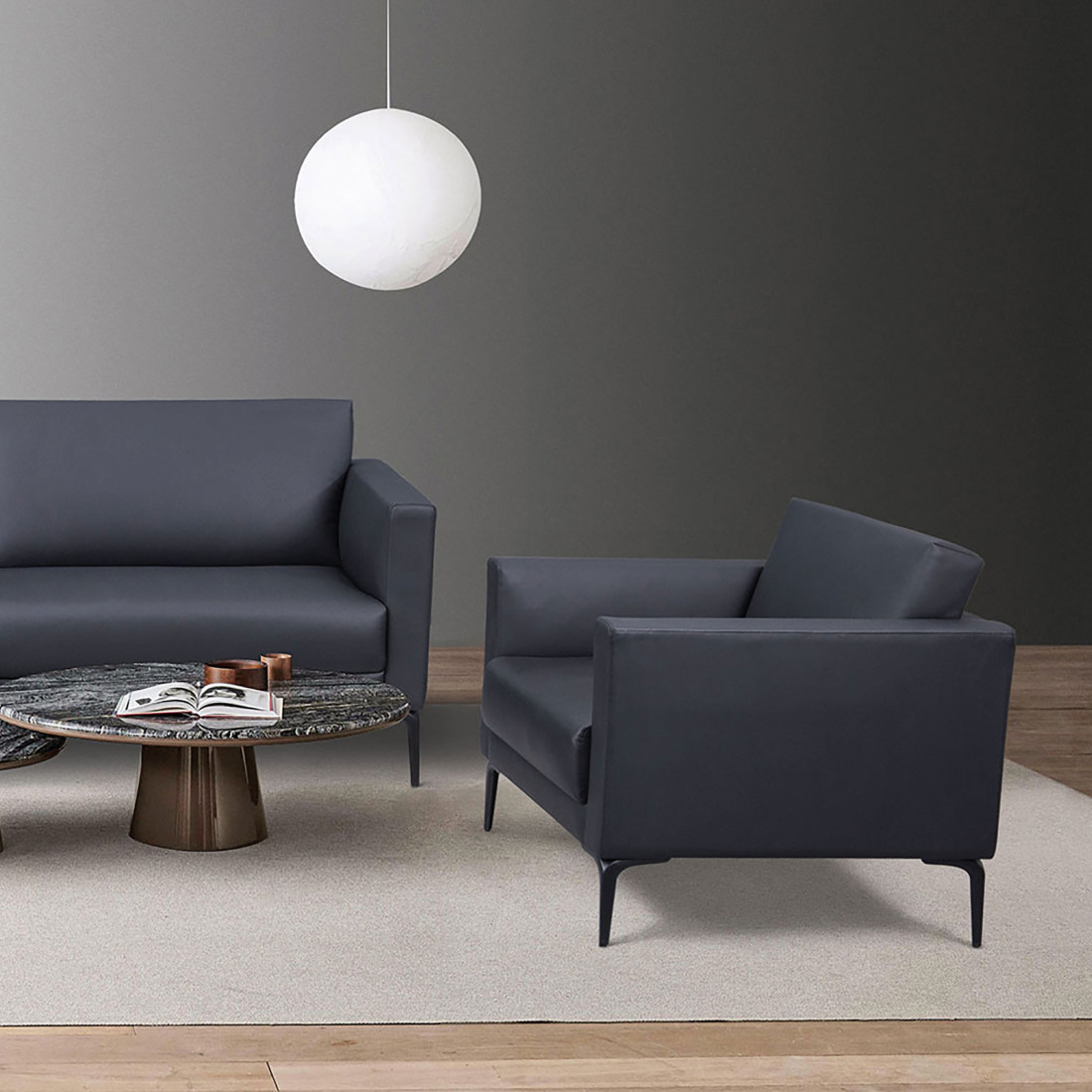 sofa para oficina negro salzburg 1 plaza 2