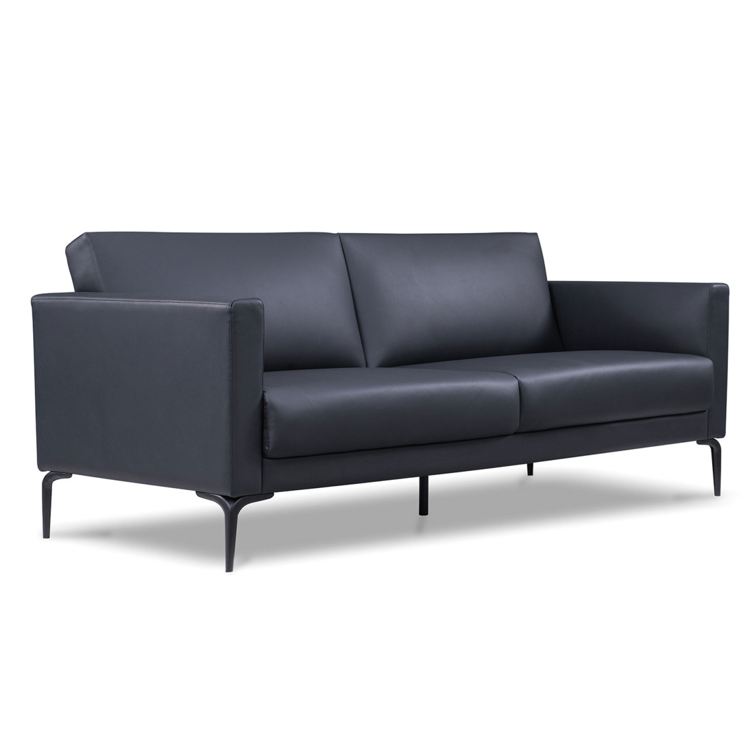 sofa para oficina negro salzburg 3 asientos 1