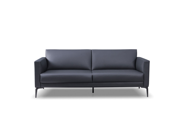 sofa para oficina negro salzburg 3 asientos 3