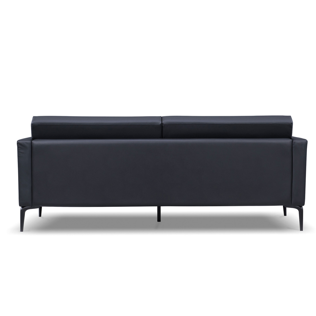 sofa para oficina negro salzburg 3 asientos 4