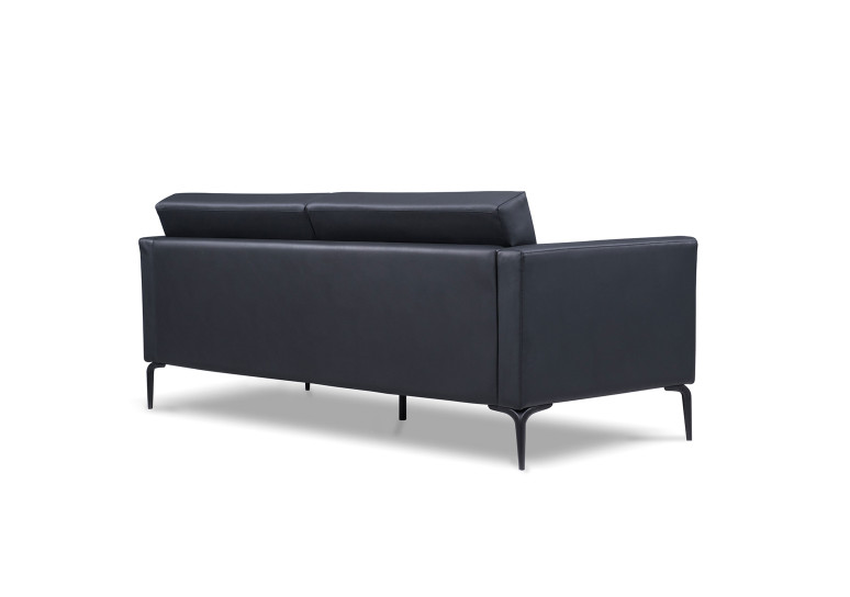 sofa para oficina negro salzburg 3 asientos 5