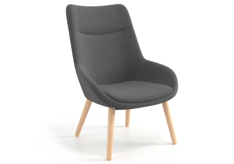 sillon para sala de espera antracita capri 1