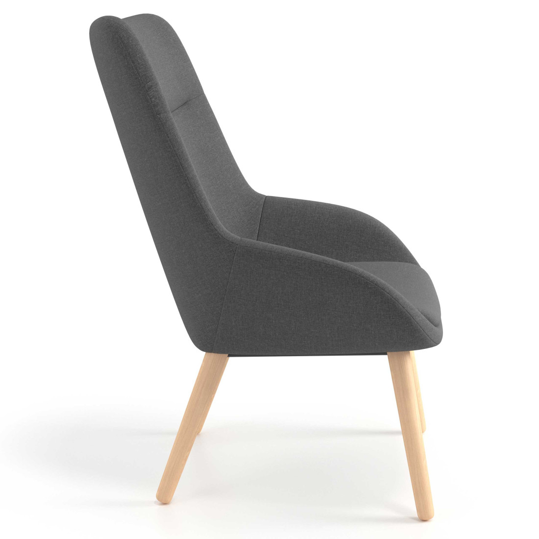 sillon para sala de espera antracita capri 3