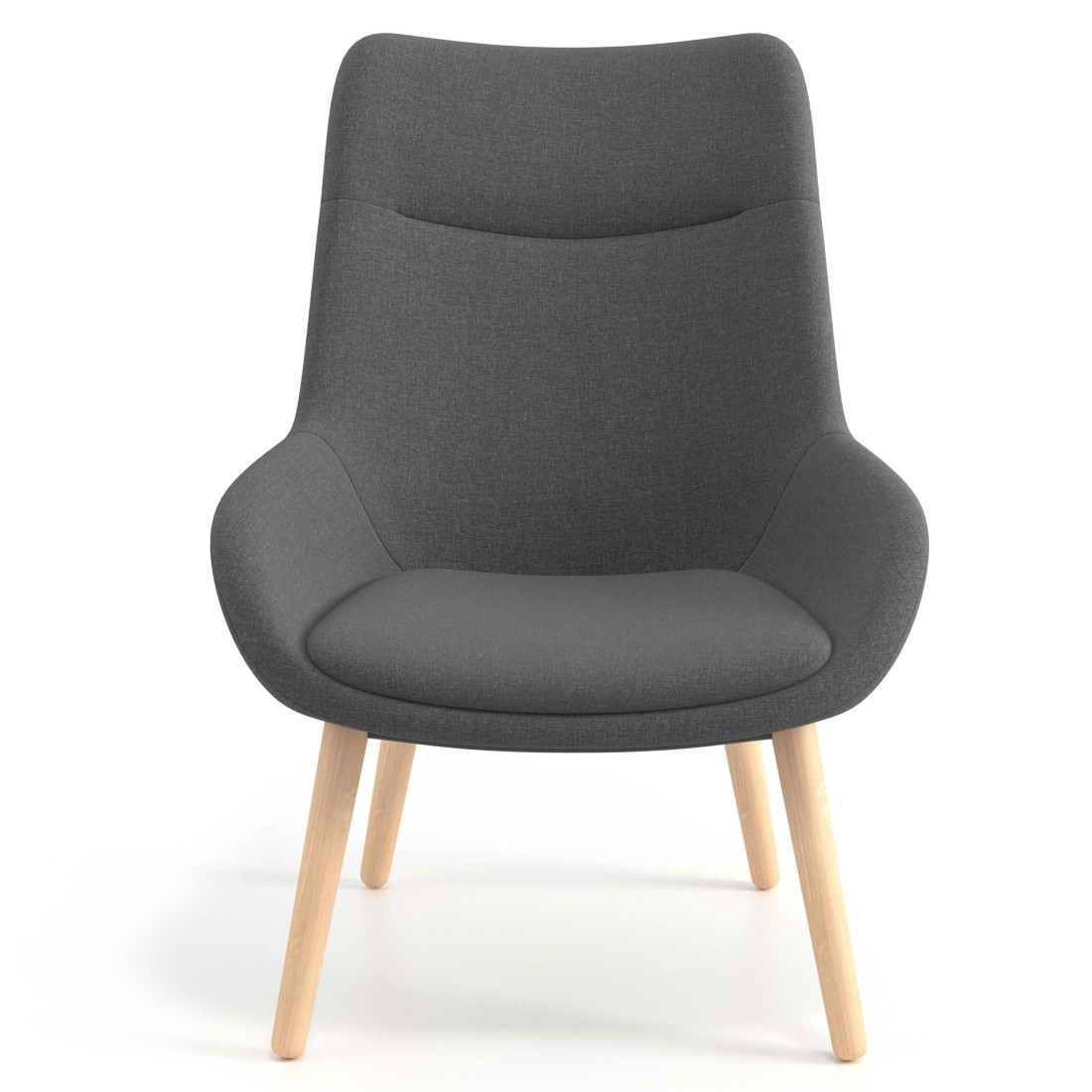 sillon para sala de espera antracita capri 4