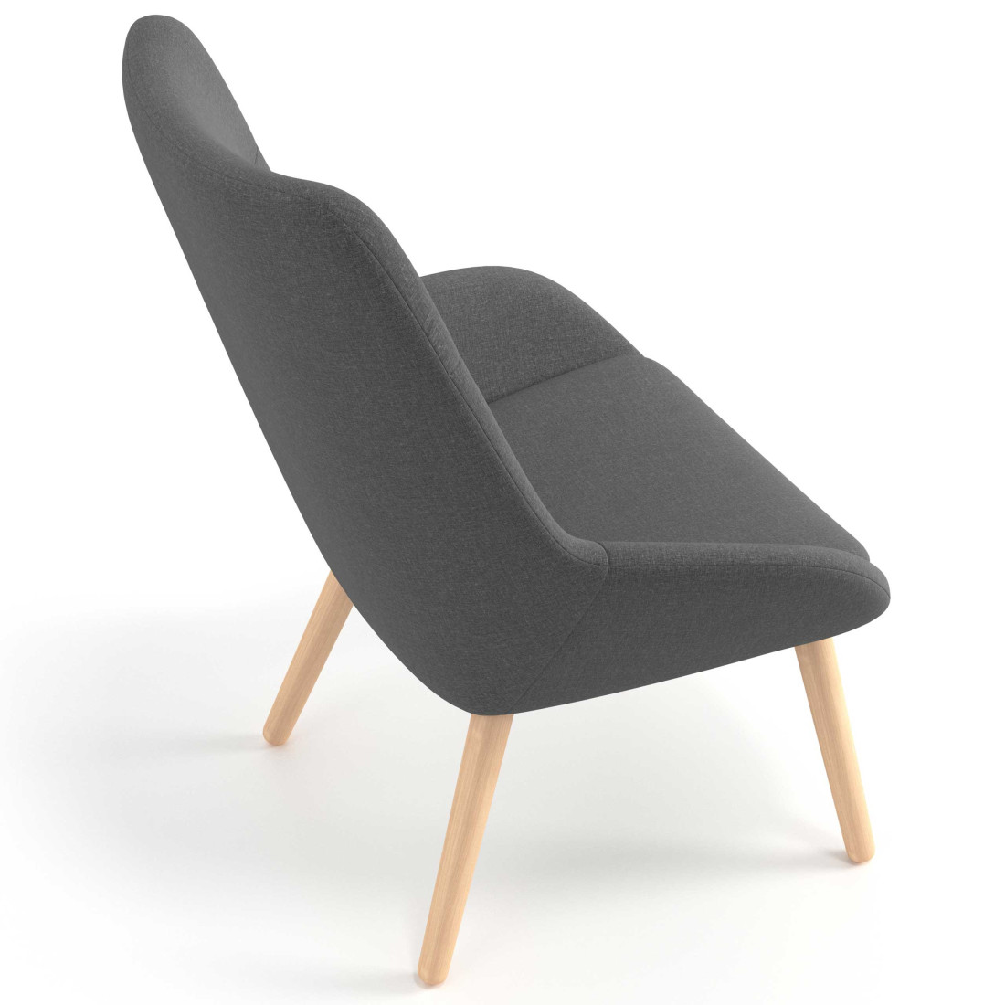 sillon para sala de espera antracita capri 6